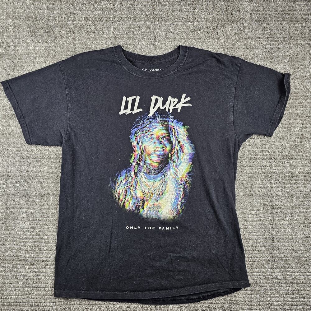 Lil Durk T Shirt Mens L Black Only The Family OTF Logo Rap Tee Hip Hop Adult L